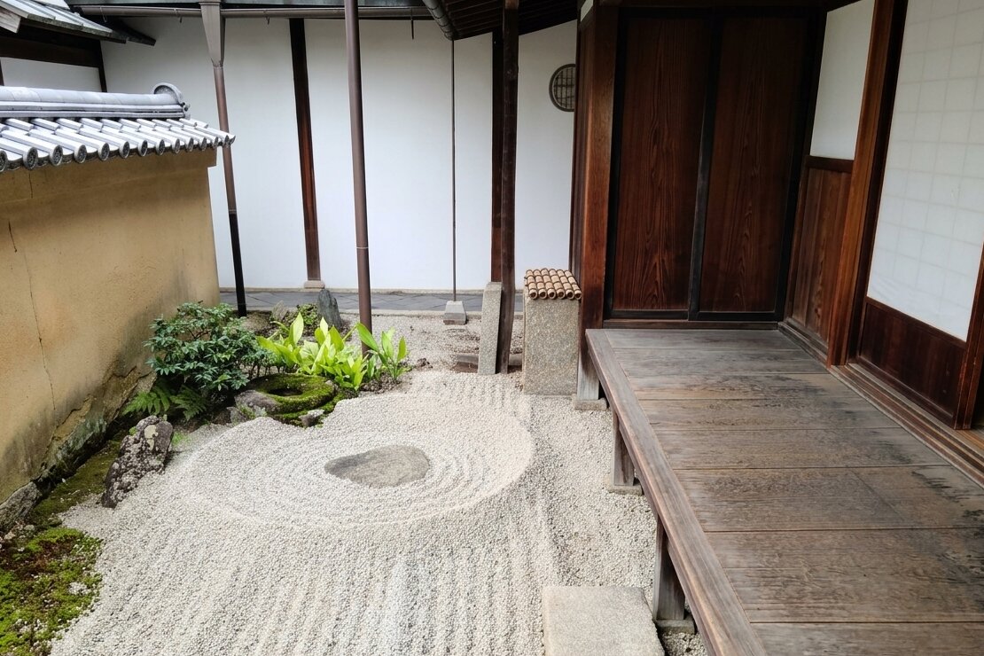 京都のお寺の枯山水のお庭